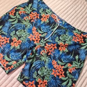 Hawaiian Tropical Swim Trunks Mens 4XL  Short Lined Resort Vacation Cruise‎